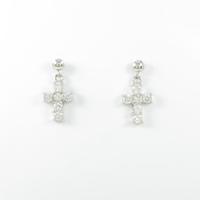 【PTJW-30dd】PT クロス ダイヤモンドピアス30％引き