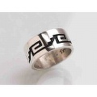 ホピ　21-0181　テリー・ワズワース作　オーバーレイ・リング　15.5号