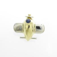 750YG／750WG プレーン サファイヤブローチ