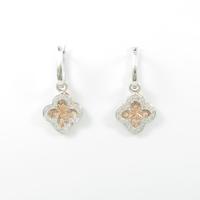 K18WG／K18PG 2WAY フラワー ダイヤモンドピアス