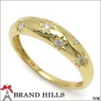 指輪 K18YG リング ダイヤモンド0.10ct 5号 総重量1.4g 極美品 [121113]
