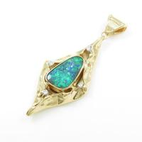 K18YG ボルダーオパールペンダント10％引き