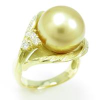 K18YG シロチョウパールリング