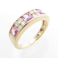 K18PG ピンクサファイヤリング