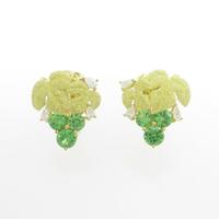 K18YG ガーネットイヤリング