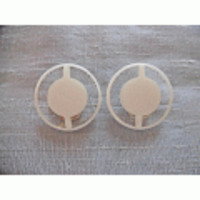 アンジェラ、円形クリアクリップイヤリングER4015-WH ホワイト