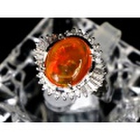 ☆誕生石10月新着【PT900 プラチナ】 指輪 リング オパール2.79ct ダイヤモンド0.52ct メキシコオパール 8.8ｇ 9号 レディース 11368-0