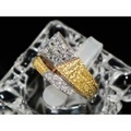 ☆誕生石4月新着【K18YG/PT イエローゴールド/プラチナ】 指輪 リング ダイヤモンド0.45ct 7.2ｇ 10.5号 レディース 08197-0