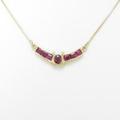 K18YG ルビーネックレス