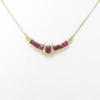 K18YG ルビーネックレス
