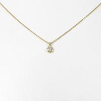 K18YG ソリティア ダイヤモンドネックレス