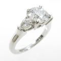 ハリーウィンストン ラウンドサイド ペアシェイプ リング 1．04ct・E・VS1・3EXT