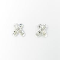K18WG ダイヤモンドピアス