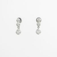 K18WG ダイヤモンドイヤリング