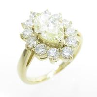 K18YG ダイヤモンドリング 1．194ct・LY・VS1・マーキスカット