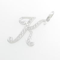 750WG イニシャルK ダイヤモンドペンダント