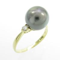 K18YG クロチョウパールリング