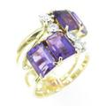 K18YG／PT アメジストリング