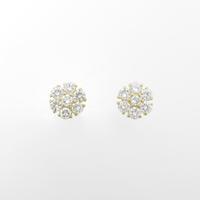 【リメイク】K18YG フラワー ダイヤモンドピアス