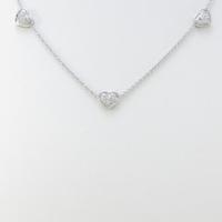 750WG ハート ダイヤモンドネックレス30％引き