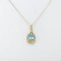 750YG／K18YG ブルートパーズネックレス20％引き