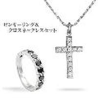 GEREZZA-ジュレッツァ-ジュレッツァピンキーリング＆クロスネックレスセット