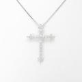 K18WG クロス ダイヤモンドネックレス