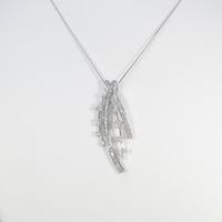 K18WG ダイヤモンドネックレス