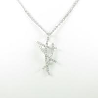 K18WG ダイヤモンドネックレス