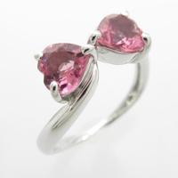 K18WG ハート トルマリンリング20％引き