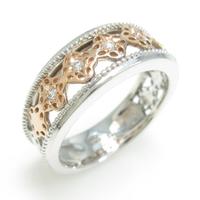 K18WG／K18PG フラワー ダイヤモンドリング