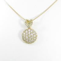 K18YG パヴェ ダイヤモンドネックレス30％引き