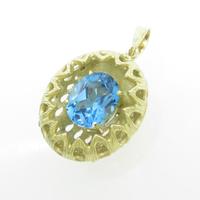 K18YG ブルートパーズペンダント