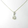 K18YG／PT ダイヤモンドネックレス 1．010ct・M・I1・ペアシェイプ10％引き