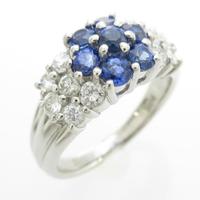 PT フラワー サファイヤリング