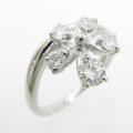 【ジュエリー在庫処分】PT フラワー ダイヤモンドリング