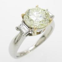 PT／K18YG ダイヤモンドリング 2．135ct・VLY・SI2・GOOD20％引き