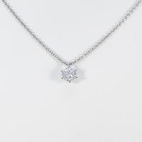 【リメイク】プラチナダイヤモンドネックレス 0．216ct・E・VS1・GOOD30％引き