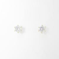 【新品】K18YG ダイヤモンドピアス 0．203ct・0．203ct・F・SI2・VERYGOOD