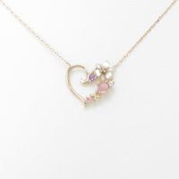 サマンサティアラ ハート カラーストーンネックレス