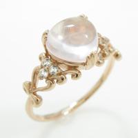 サマンサティアラ ハート ローズクオーツリング20％引き