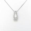 プラチナダイヤモンドネックレス 0．391ct・K・VS2・エメラルドカット