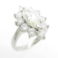 プラチナダイヤモンドリング 1．100ct・M・VVS2・マーキスカット