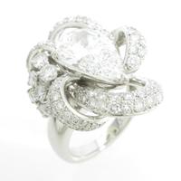 プラチナダイヤモンドリング 3．078ct・E・SI2・ペアシェイプ