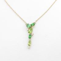 K18PG カラーストーンネックレス