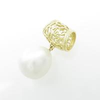 K18YG シロチョウパールペンダント