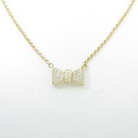 K18YG リボン パヴェ ダイヤモンドネックレス10％引き