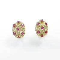 K18YG ルビーピアス