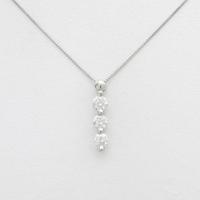 PT スリーストーン ダイヤモンドネックレス10％引き