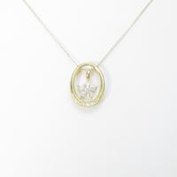 K18YG 2WAY フラワー ダイヤモンドネックレス